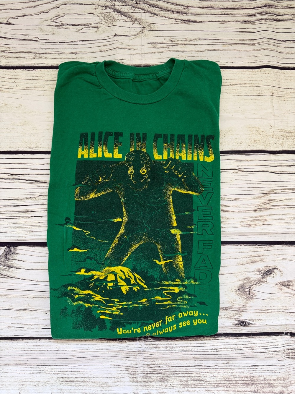 Alice In Chains Vintage Band Tee Men's Graphic T‑Shirt - Green L